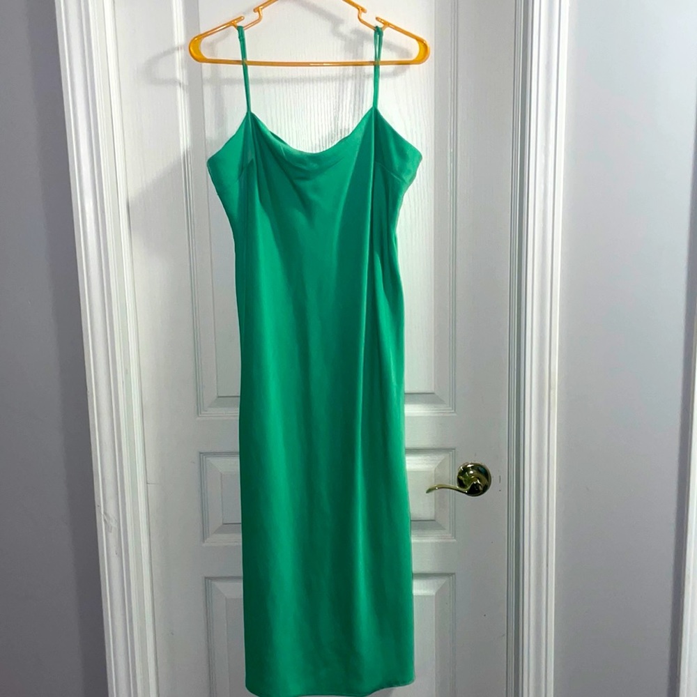 Green long dress